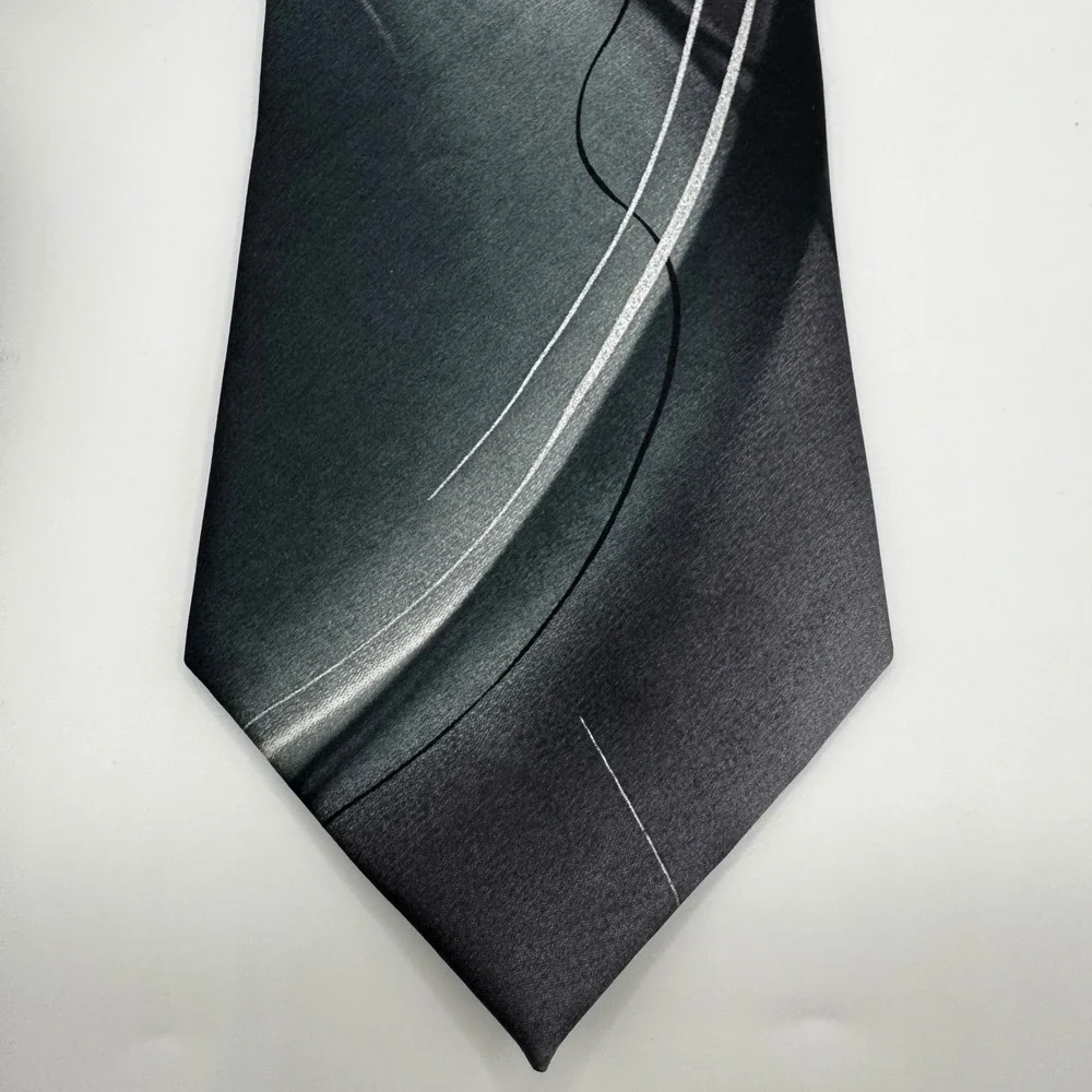 J. Garcia Landscape Collection 59 Silk Tie Grayscale Abstract Mens Grateful Dead